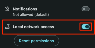 Local network access